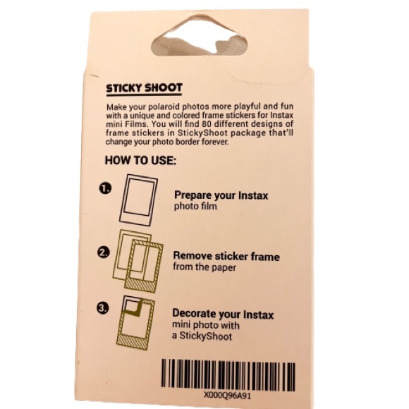 NWT- Sticky Shoot-Instax Polaroid/Fuji Photo Colorful Frame Stickers. - Picture 6 of 6
